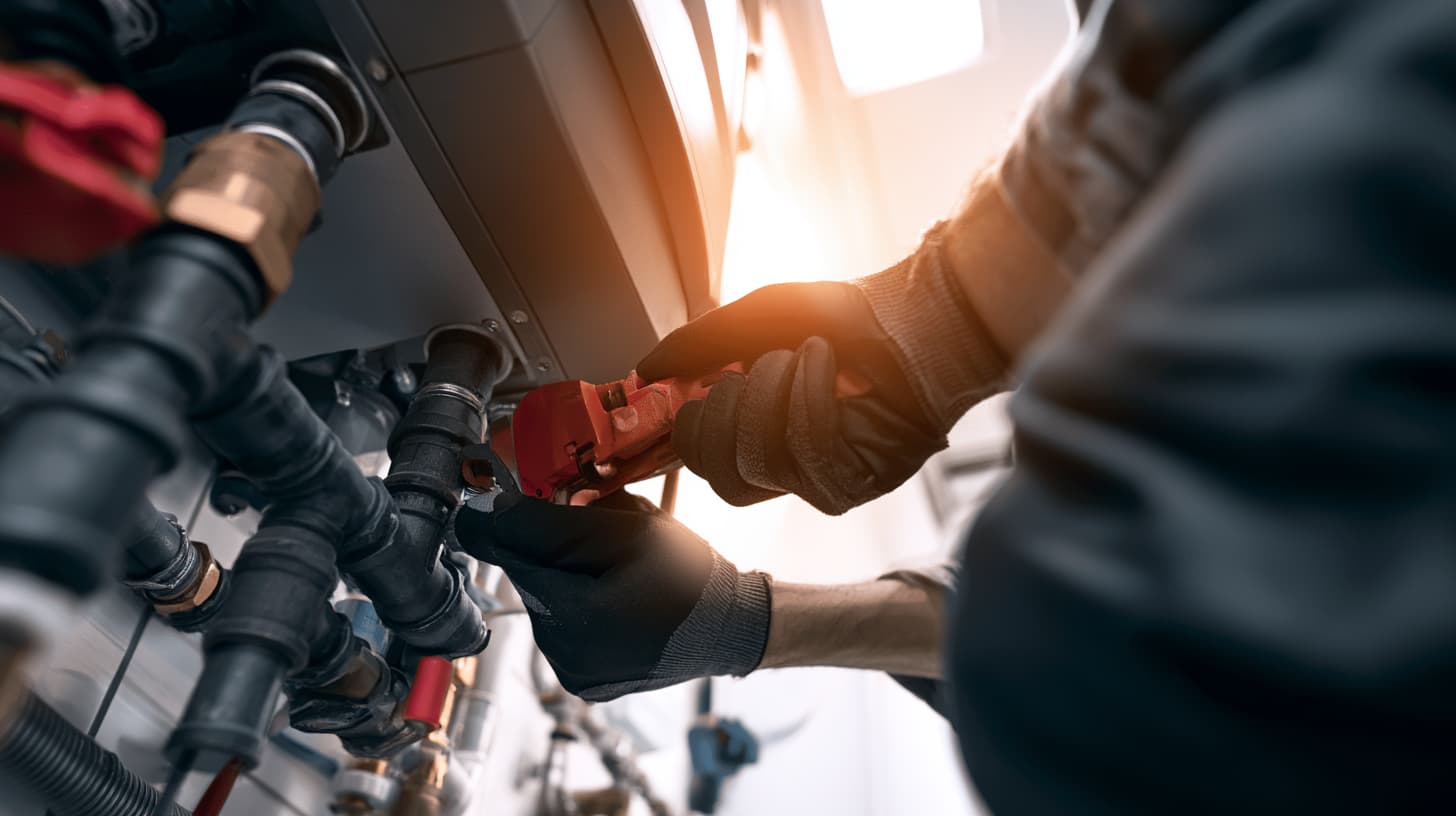 E.T. Mechanical licensed plumber performing residential plumbing work